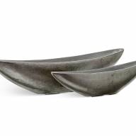 Кашпо Effectory Metal ваза-лодка (2 размера) Стальное серебро - Кашпо Effectory Metal ваза-лодка (2 размера) Стальное серебро