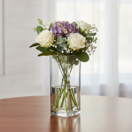 Ваза квадратная из прозрачного стекла - Ваза квадратная из прозрачного стекла