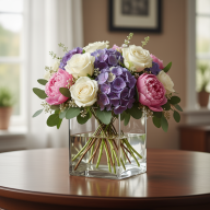 Ваза квадратная из прозрачного стекла - Ваза квадратная из прозрачного стекла