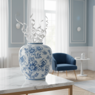 Ваза &quot;Шинуазри Blue&quot; (керамика) - Ваза "Шинуазри Blue" (керамика)