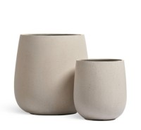 Кашпо Effectory - Beton - Design-Чаша - Белый песок с автополивом