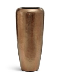 Кашпо Effectory - Metal - Дизайн-конус, Диаметр 34 см, Высота 75 см- Тёмное матовое золото с автополивом