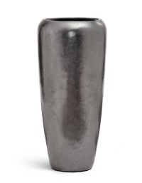 Кашпо Effectory - Metal - Дизайн-конус, Диаметр 34 см, Высота 75 см- Стальное серебро