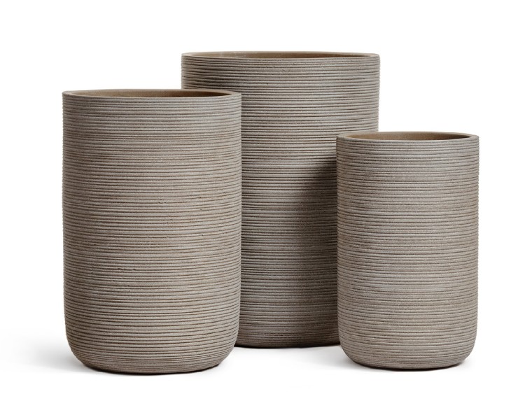 Кашпо ERGO TreeLine Высокий цилиндр Капучино