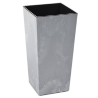 Кашпо Pink-Apple Cubico ECO recycled beton с вставкой  - Кашпо Pink-Apple Cubico ECO recycled beton с вставкой 