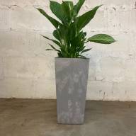 Кашпо Pink-Apple Cubico ECO recycled beton с вставкой  - Кашпо Pink-Apple Cubico ECO recycled beton с вставкой 