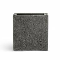 Кашпо Effectory Stone Куб Тёмно-серый камень - Кашпо Effectory Stone Куб Тёмно-серый камень