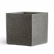 Кашпо Effectory Stone куб Тёмно-серый камень с автополивом - Кашпо Effectory Stone куб Тёмно-серый камень с автополивом