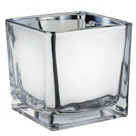 Ваза &quot;Куб&quot; из прозрачного стекла  - Ваза "Куб" из прозрачного стекла 