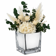 Ваза &quot;Куб&quot; из прозрачного стекла  - Ваза "Куб" из прозрачного стекла 