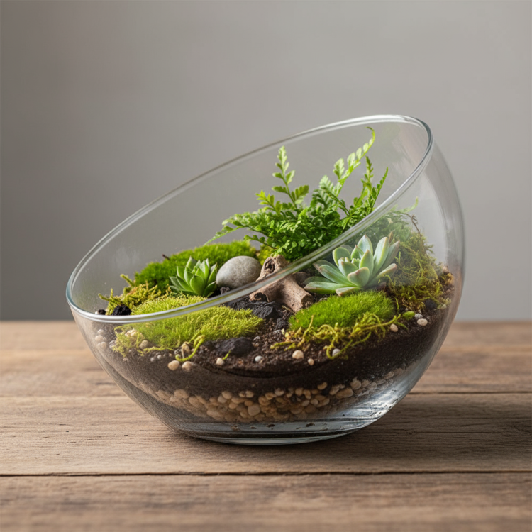 Ваза "Шаровая Анабель" (стекло), с косым срезом