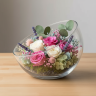 Ваза &quot;Шаровая Анабель&quot; (стекло), с косым срезом - Ваза "Шаровая Анабель" (стекло), с косым срезом